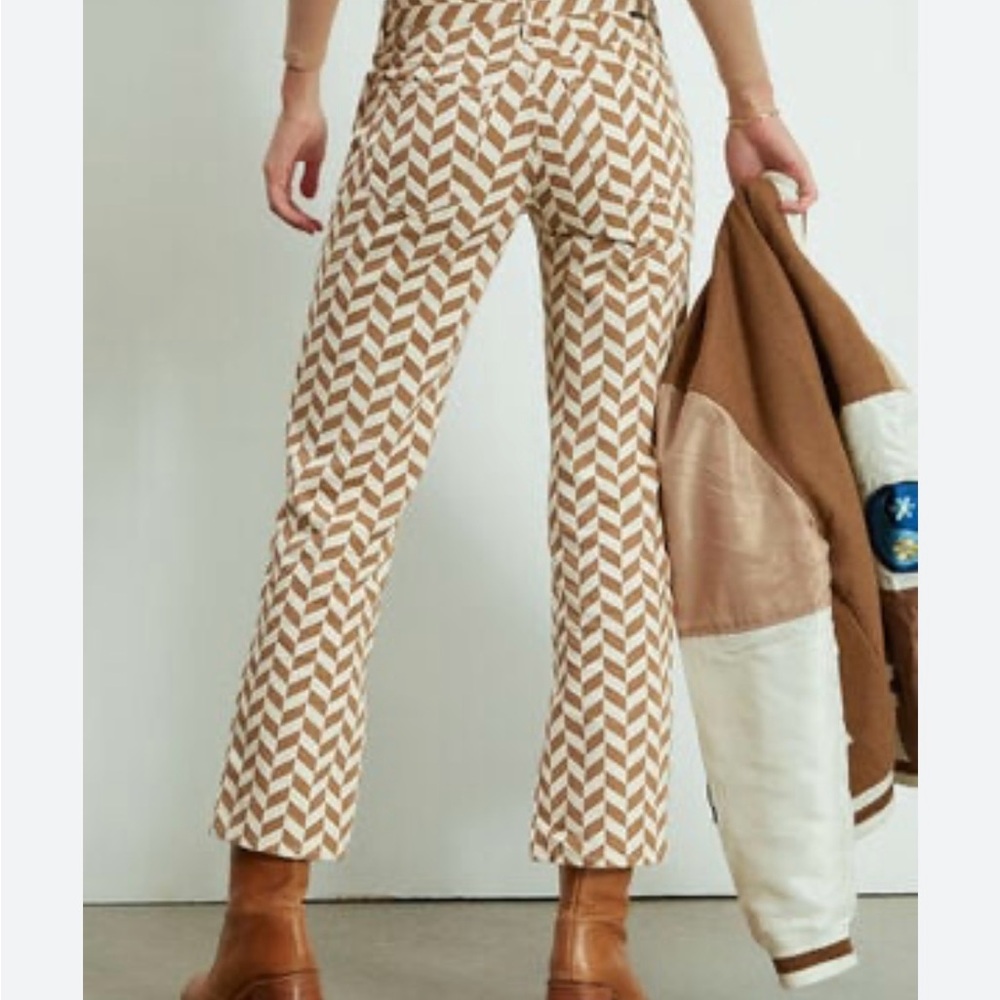 PacSun Brown and White Patterned Straight Leg Jeans - Picture 4 of 14